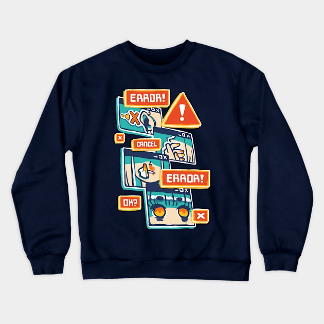 Error Overload Crewneck Sweatshirt by densukii